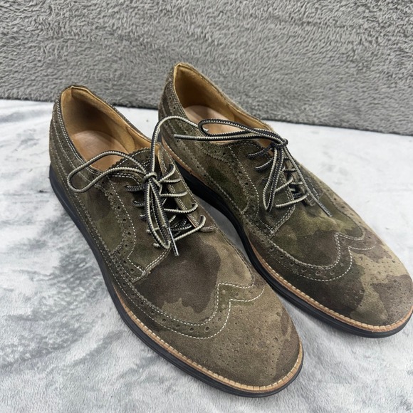 Cole Haan Lunargrand Wingtip Mens 10 Camo‎ Suede Excellent Brogue Shoes C12506 main image 10